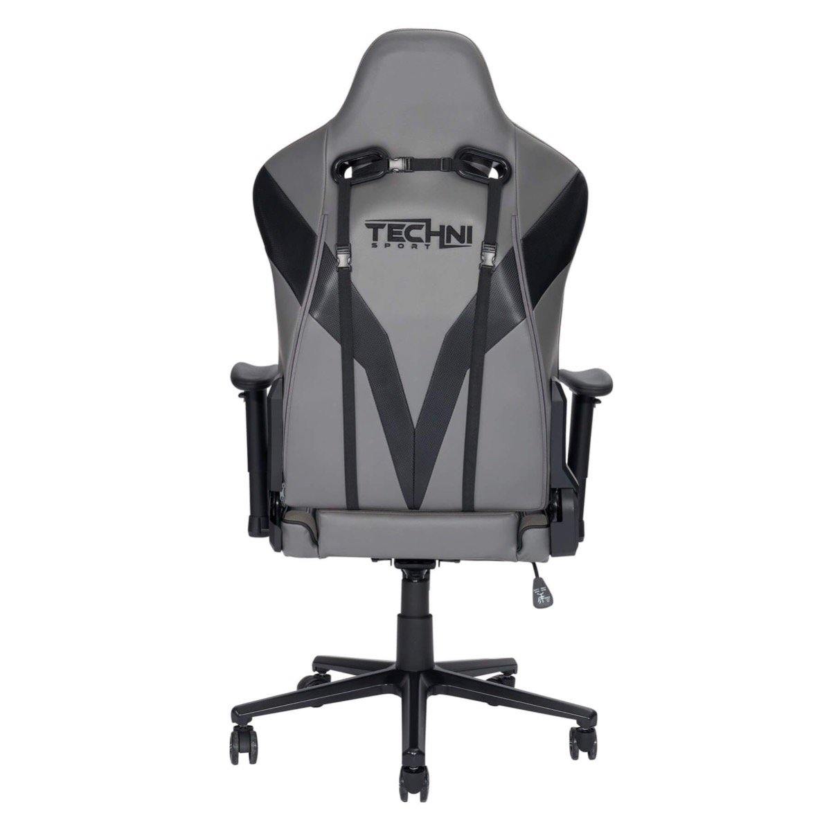 Techni Sport XL Gray Ergonomic Gaming Chair RTA-TSXL3-GRY Back