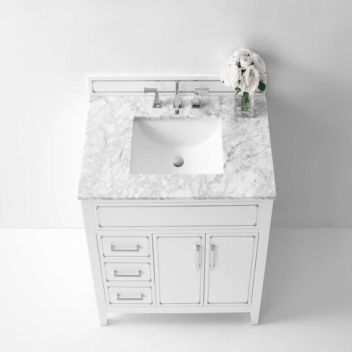 Ancerre Designs White Aspen 36” Single Vanity VTS-ASPEN-36-W-CW Top