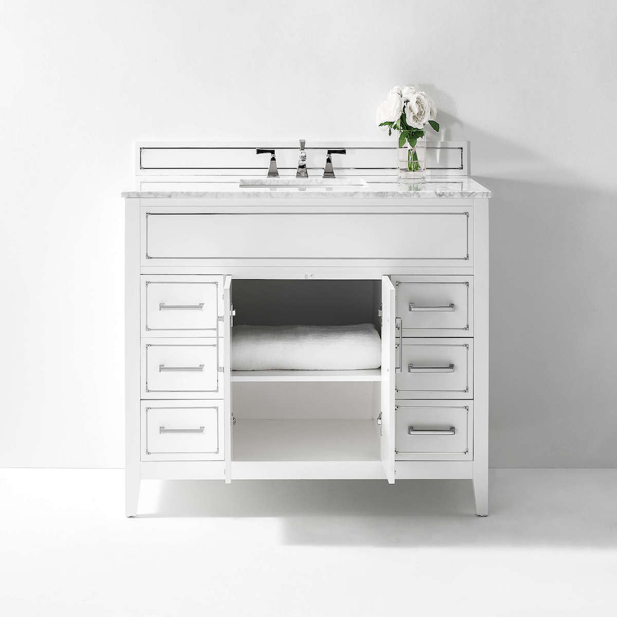 Ancerre Designs White Aspen 48” Single Vanity VTS-ASPEN-48-W-CW Inside