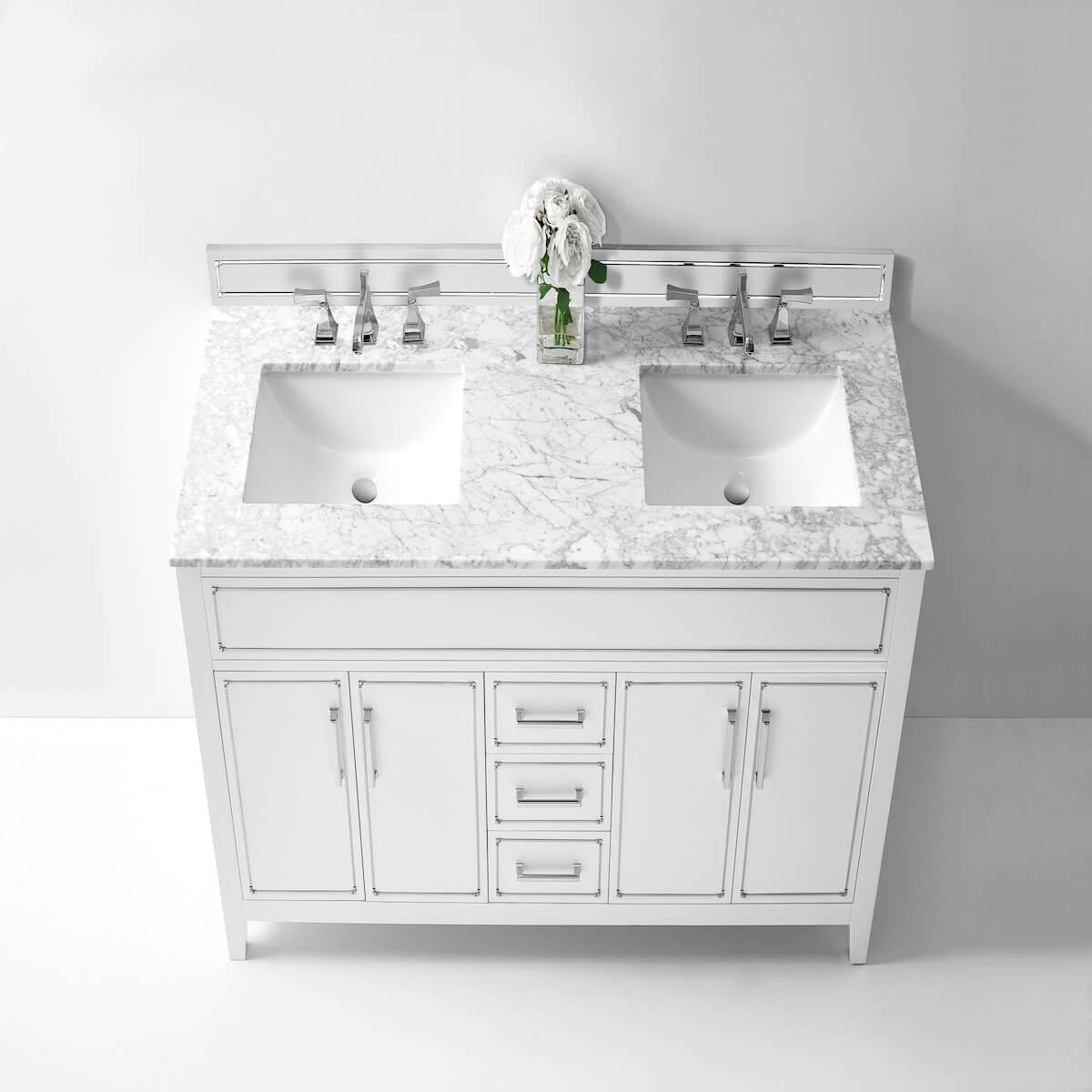 Ancerre Designs White Aspen 60” Double Vanity VTS-ASPEN-60-W-CW COuntertop #finish_white