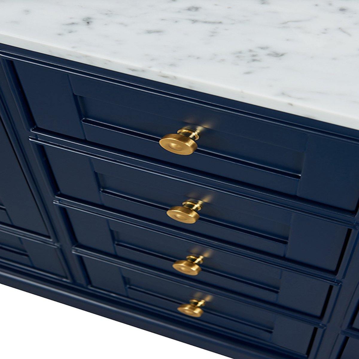 Ancerre Designs Audrey 60 Inch Heritage Blue Double Vanity Drawers