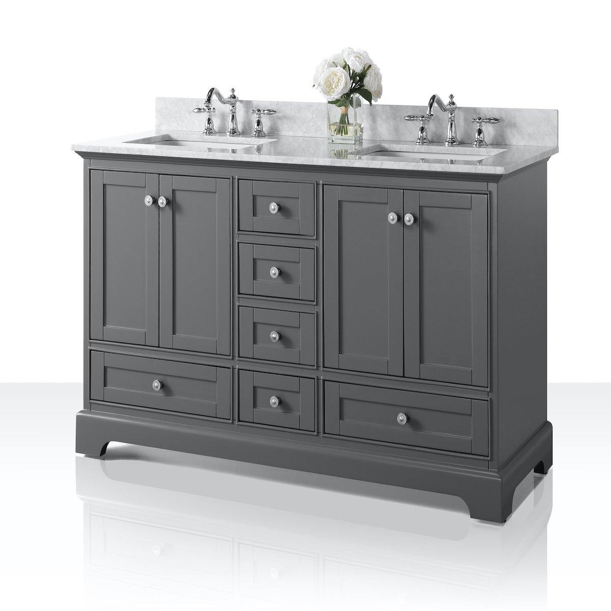 Ancerre Designs Audrey 60 Inch Sapphire Gray Double Vanity Side