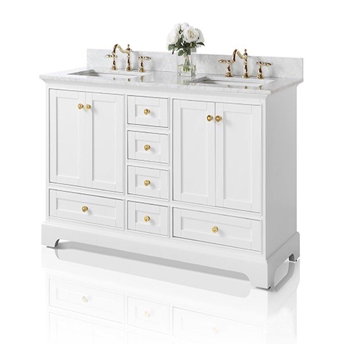 Ancerre Designs Audrey 60 Inch White Double Vanity Side