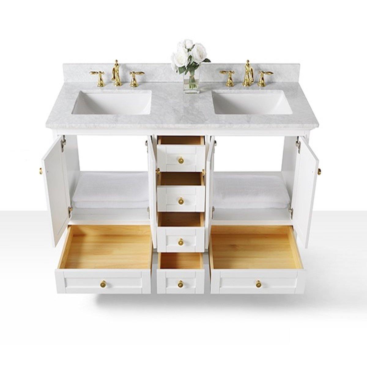 Ancerre Designs Audrey 60 Inch White Double Vanity Inside