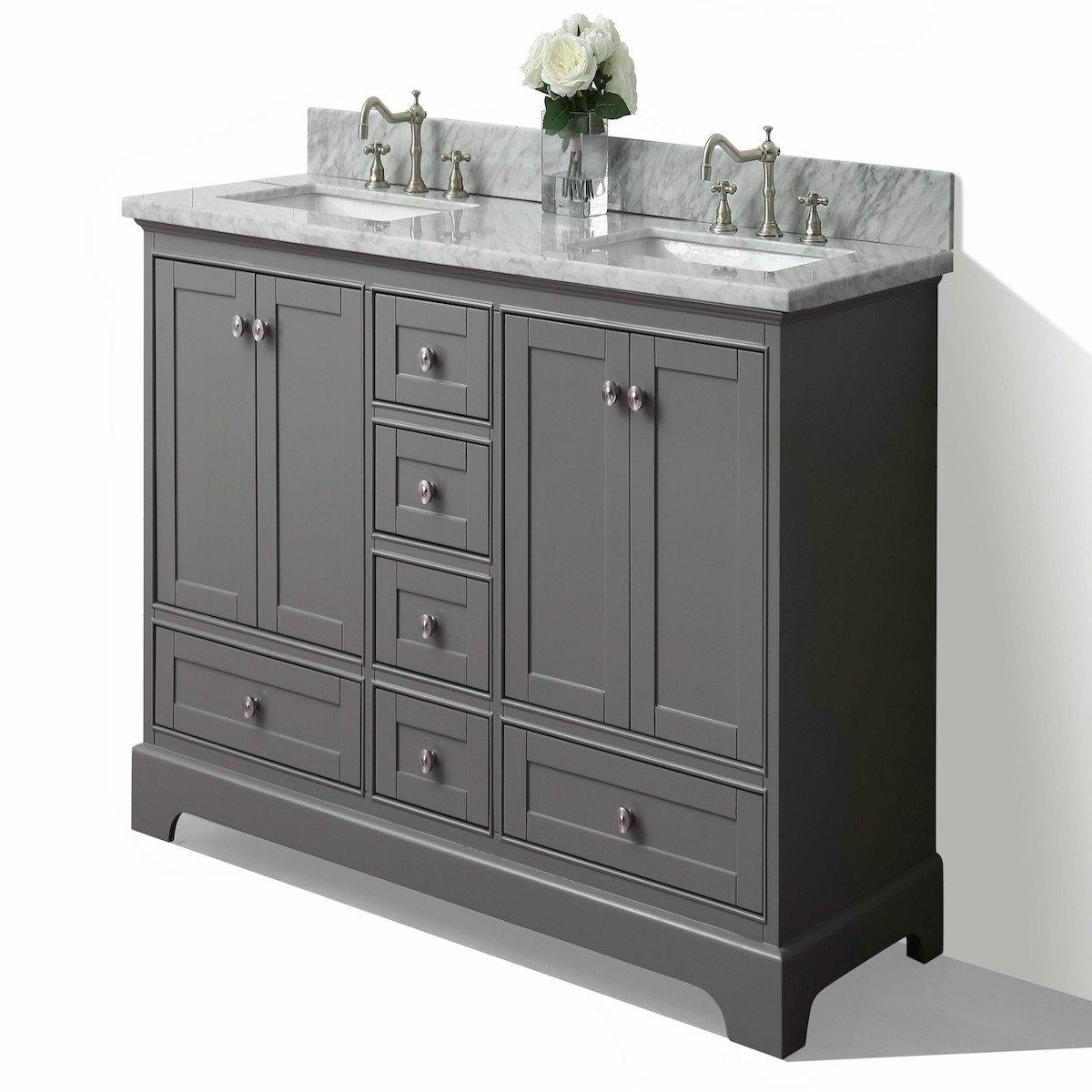 Ancerre Designs Audrey 72 Inch Sapphire Gray Double Vanity Side