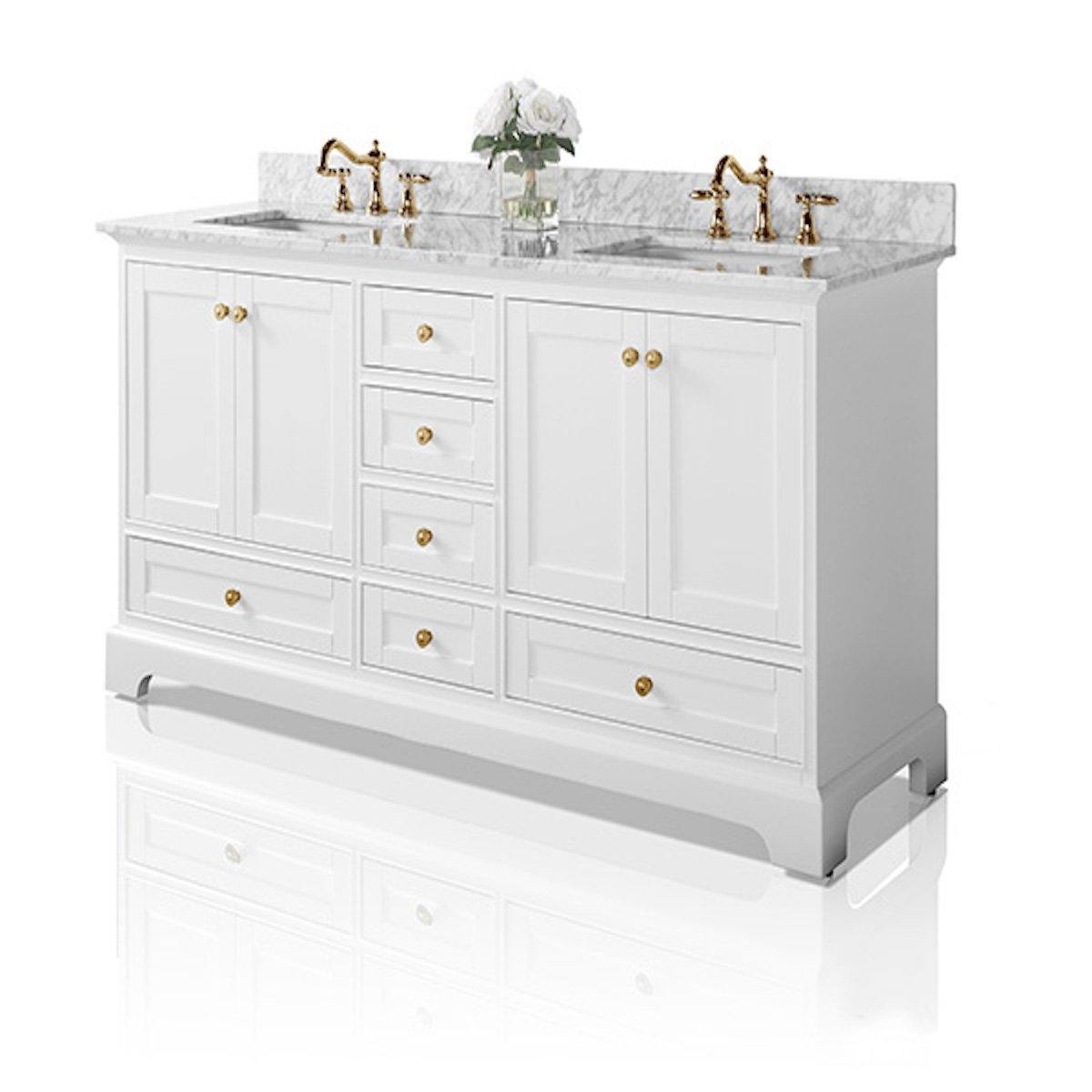 Ancerre Designs Audrey 72 Inch White Double Vanity Side