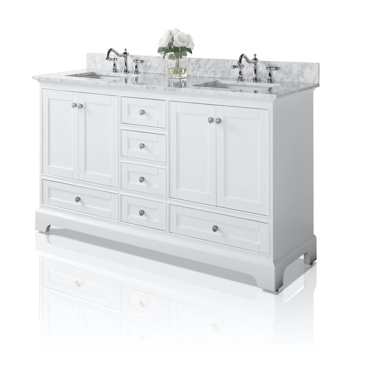 Ancerre Designs Audrey 72 Inch White Double Vanity Side