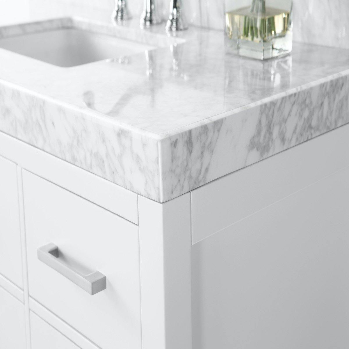 Ancerre Designs Elizabeth 36 Inch White with Nickel Hardware Single Vanity Counter