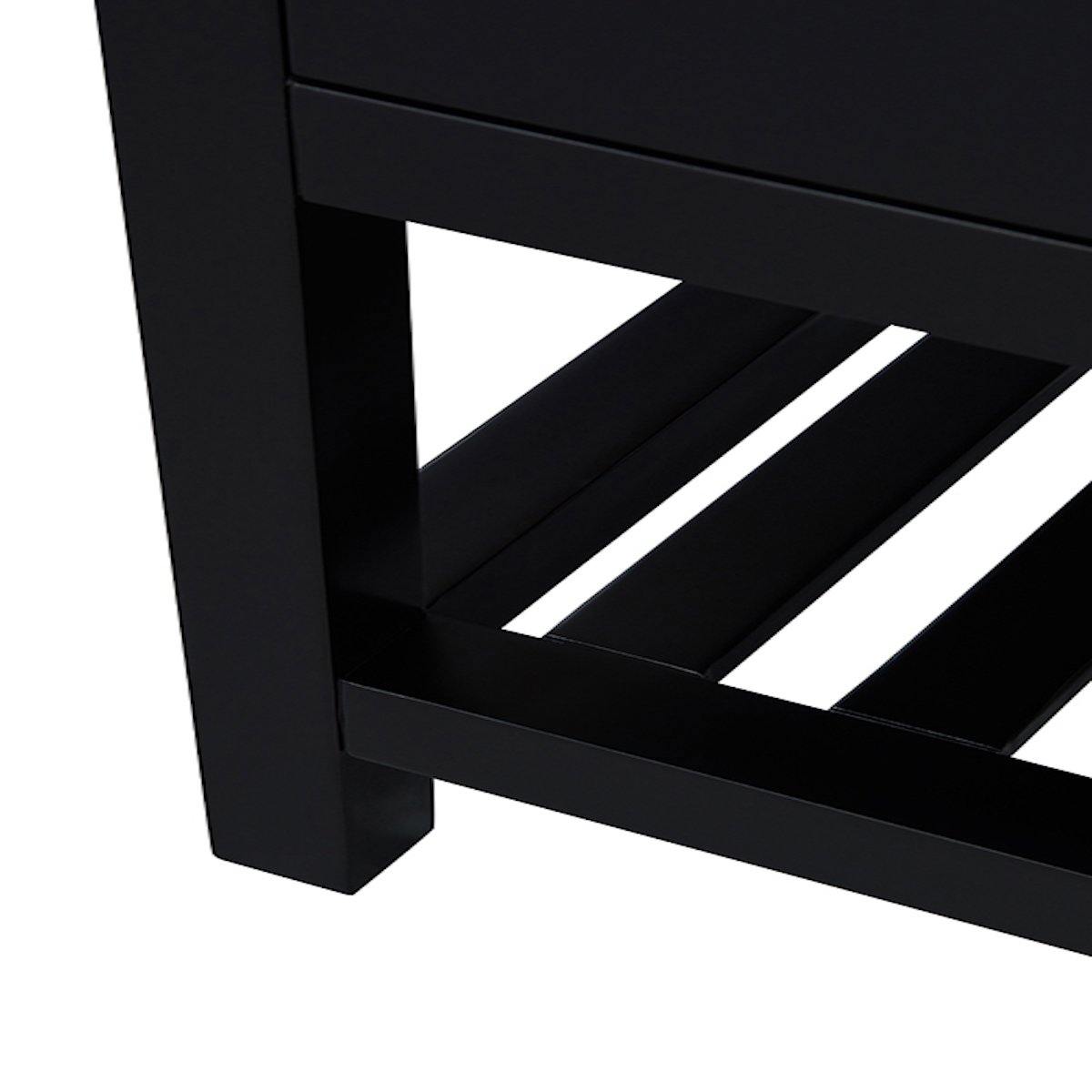 Ancerre Designs Elizabeth 48 Inch Onyx Black Single Vanity Bottom Rail