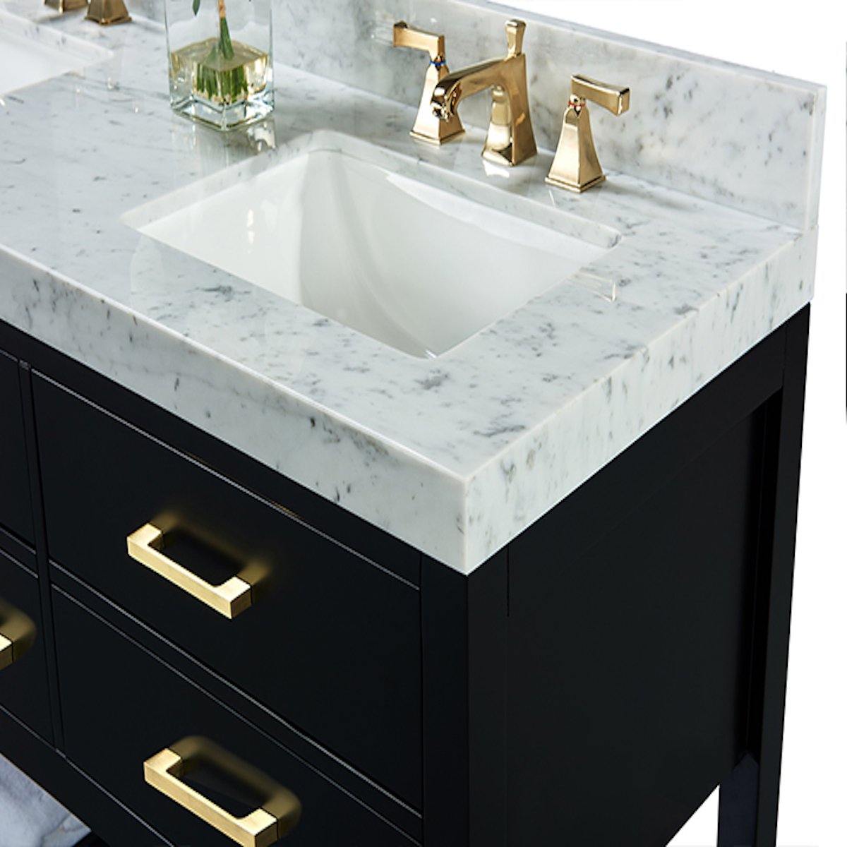 Ancerre Designs Elizabeth 48 Inch Onyx Black Single Vanity Counter