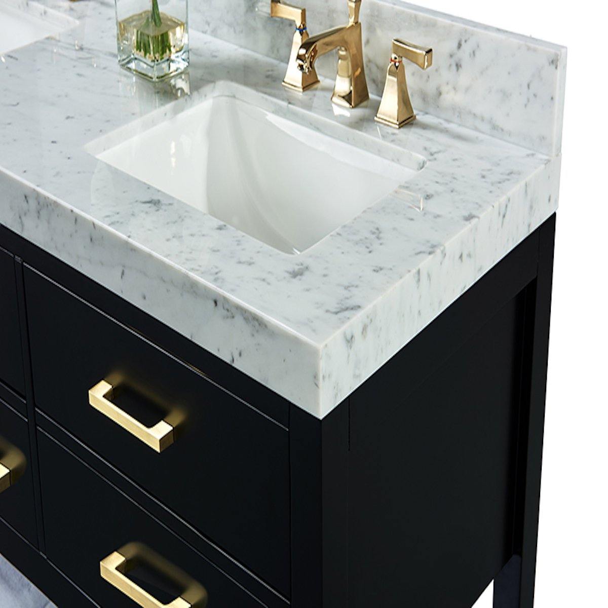 Ancerre Designs Elizabeth 72 Inch Onyx Black Double Vanity Countertop