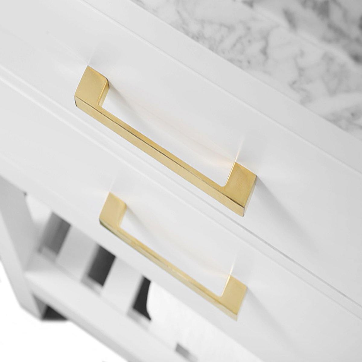 Ancerre Designs Elizabeth 72 Inch White Double Vanity Hardware