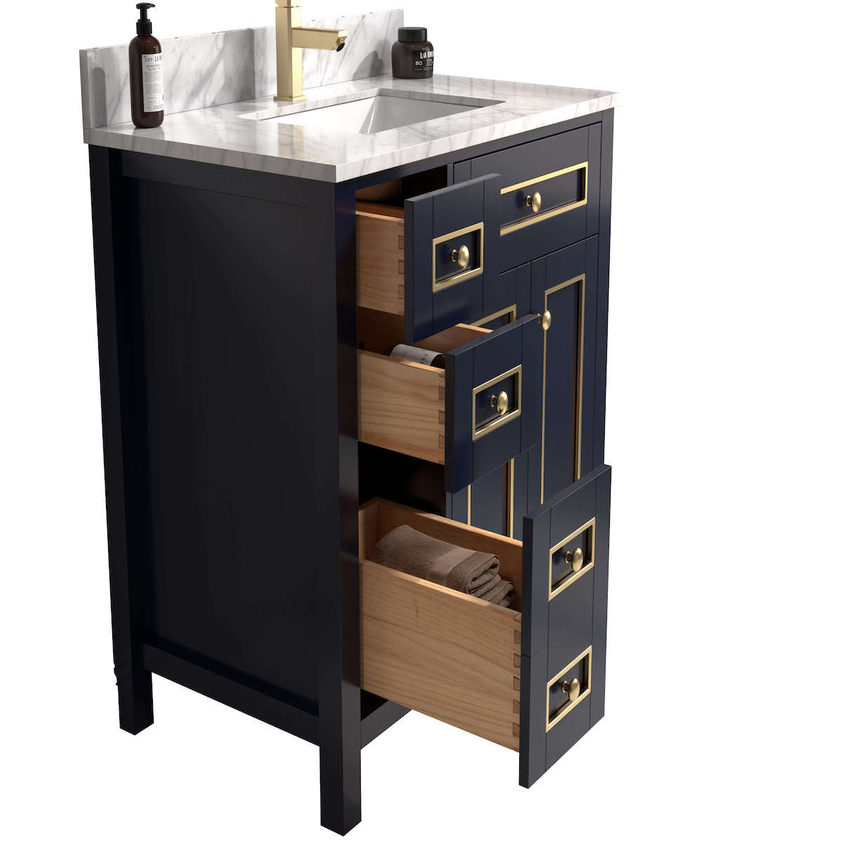 Legion Furniture 36" Blue Finish Single Sink Vanity Drawers WV2236-B